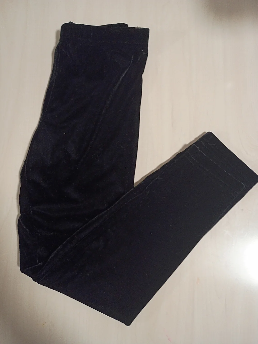 Ralph Lauren Kids Black Velvet Leggings